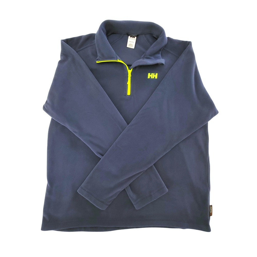 Helly Hansen Mount Blue Gray Polar Fleece 1/4 Zip Pullover Sweater Men's XXL - Picture 2 of 10